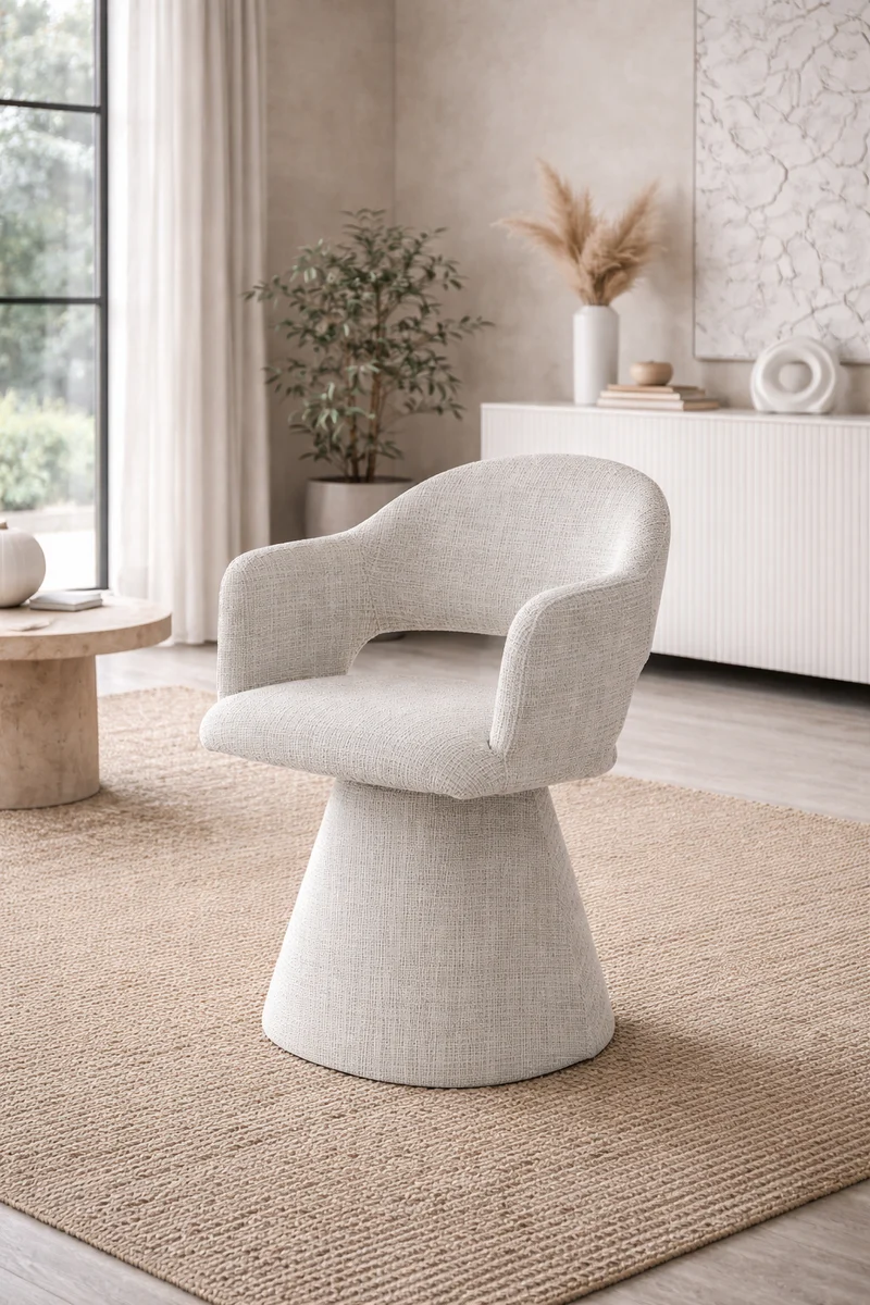 Chaise pivotante Valentina crémona beige
