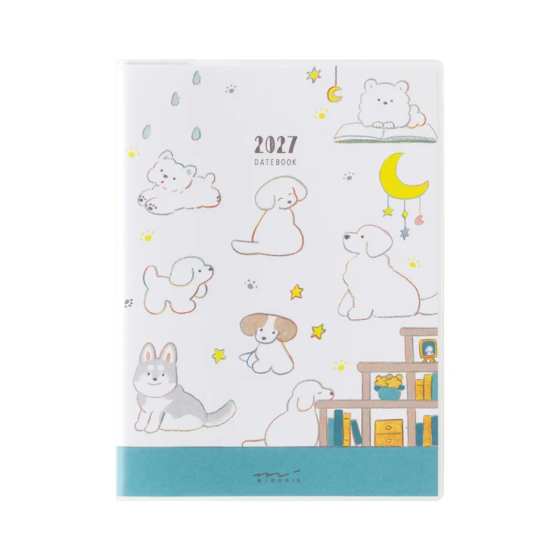 Agenda 2027 MIDORI Pocket Diary - A6 - Chien