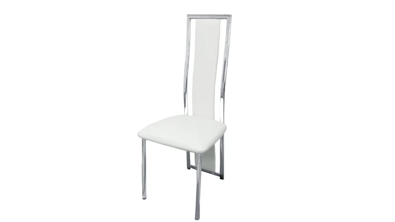 Chaise contour métal velours noir doré