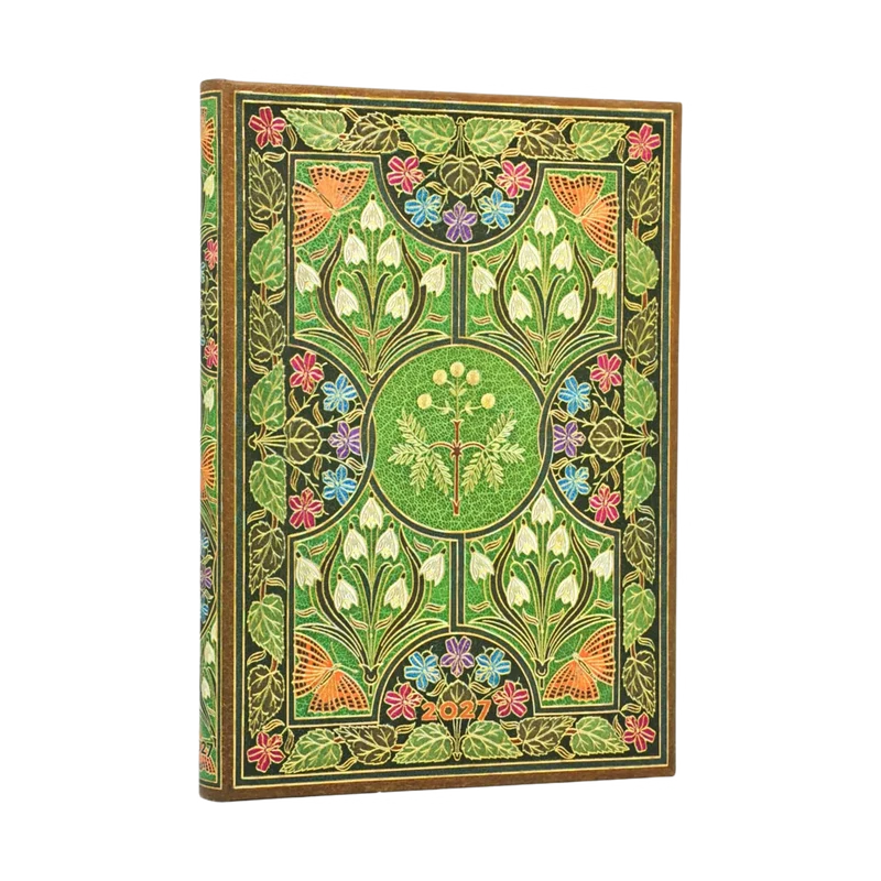 Agenda 2027 PAPERBLANKS Poésie en Fleurs - 1 semaine sur 2 pages - Midi - Hardcover - Vertical - 176p