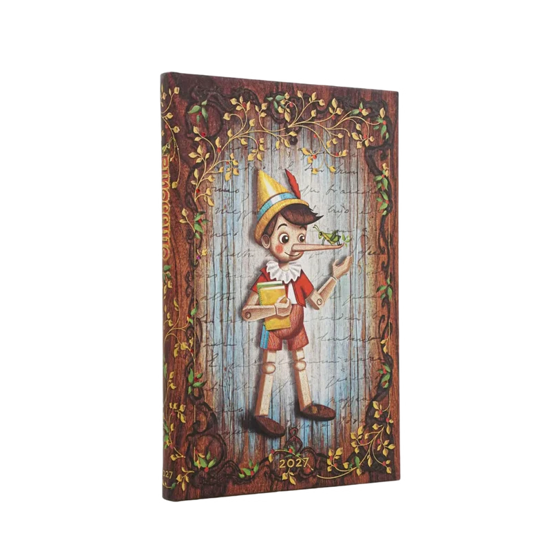 Agenda 2027 PAPERBLANKS Carlo Collodi, Pinocchio - 1 semaine sur 2 pages - Maxi - Hardcover - Horizontal - 176p