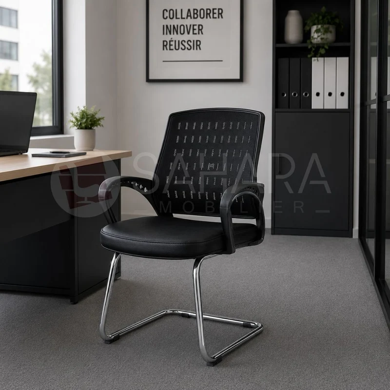 Fauteuil visiteur en MEsh Réf C1067