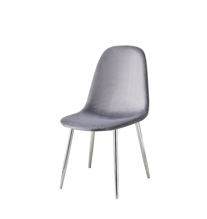 Chaise Scandinave gris pied chrome