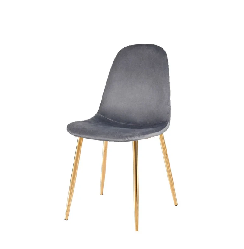 Chaise Scandinave gris pied doré