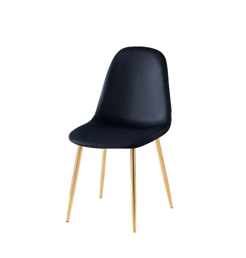 Chaise Scandinave noir pied doré