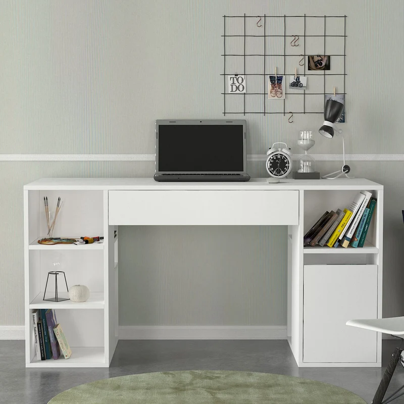 Bureau EspaceBlanc moderne avec rangements intégrés