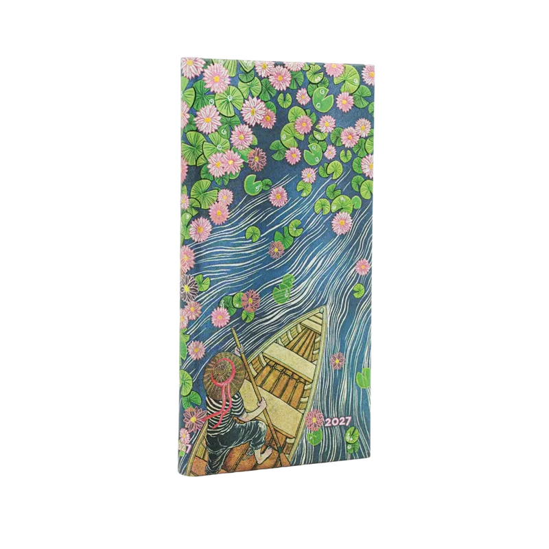 Agenda 2027 PAPERBLANKS Rivière aux Lotus - 1 semaine sur 2 pages - Slim - Hardcover - Horizontal - 176p