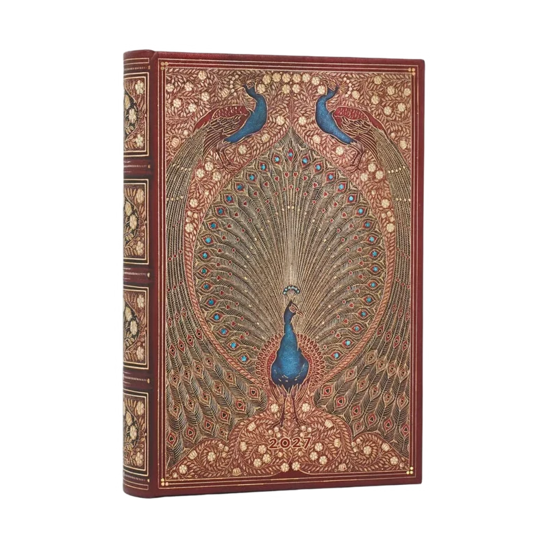 Agenda 2027 PAPERBLANKS Les Paons de Hafiz - 1 jour par page - Mini - Hardcover - 432p