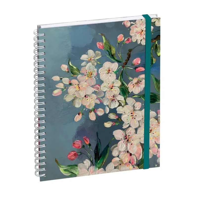 Agenda 2027 EXACOMPTA Lady 20S - 15 x 21 cm - 1 semaine + notes - Orientation horizontale - Sophie Adde cerisiers