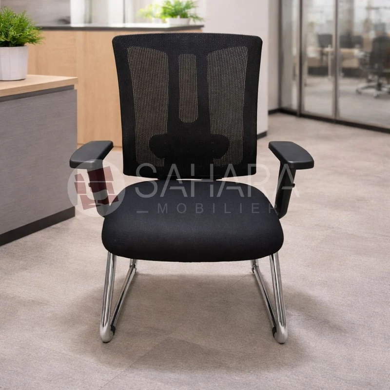 Fauteuil visiteur ergonomique de bureau en MeSH Réf C0864