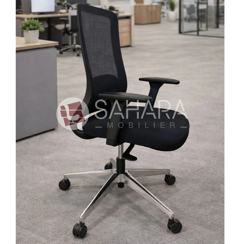 Fauteuil noir en Mesh Réf C0863