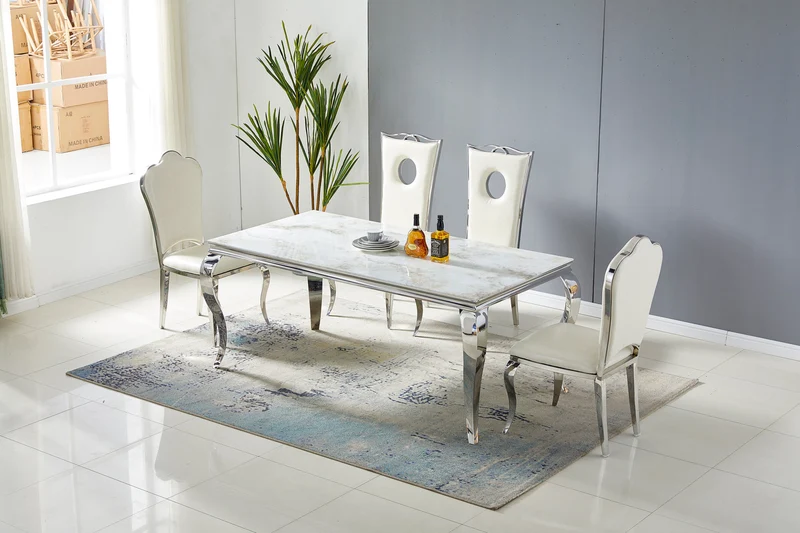 Table à manger Baroque chrome