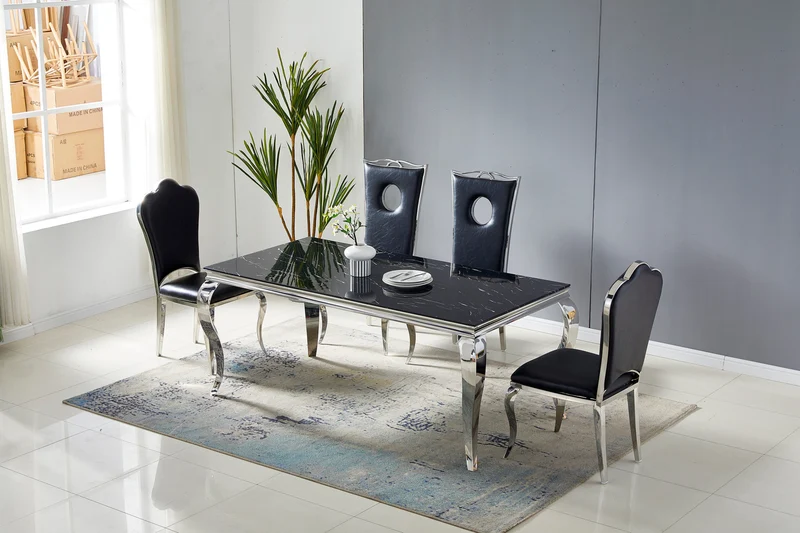 Table à manger Baroque chrome