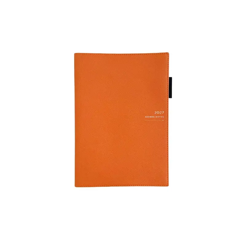 Agenda 2027 ÉPOPÉE Patience - A6 - 1 semaine sur 2 pages - Orientation verticale - Orange