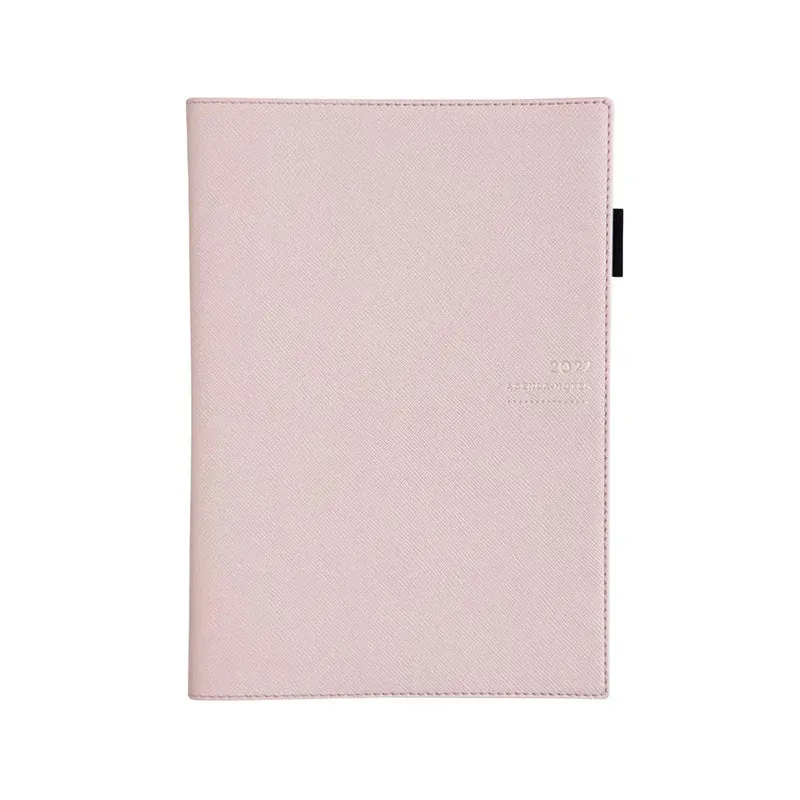 Agenda 2027 ÉPOPÉE Patience - A5 - 1 semaine sur 2 pages - Orientation verticale - Rose poudre