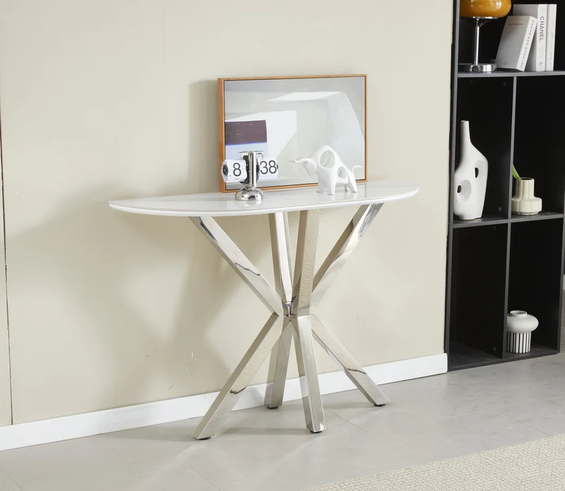 Console Ophélia céramique chrome 120cm