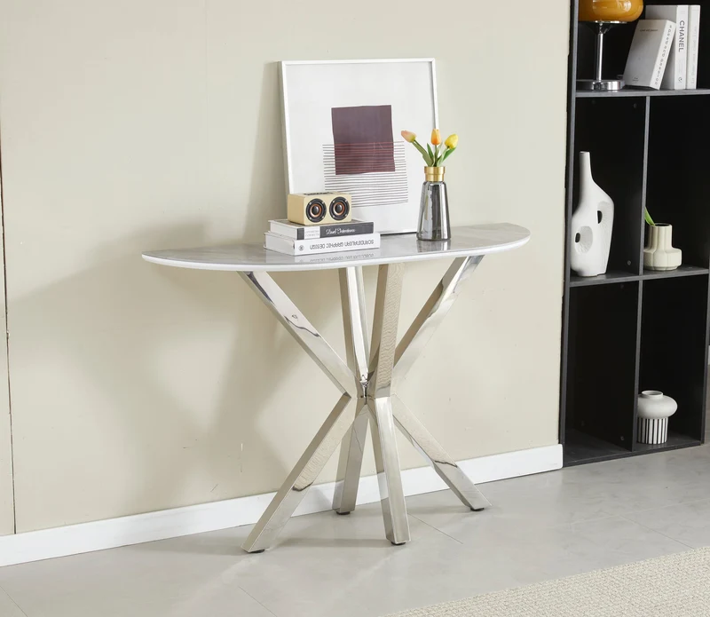 Console Ophélia céramique chrome 120cm