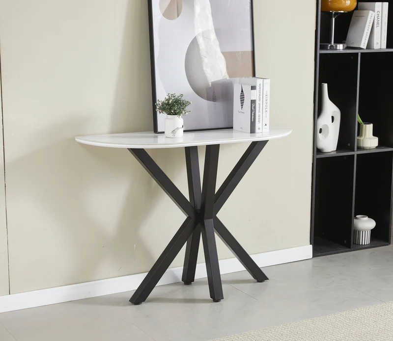 Console Ophélia céramique pied noir 120cm