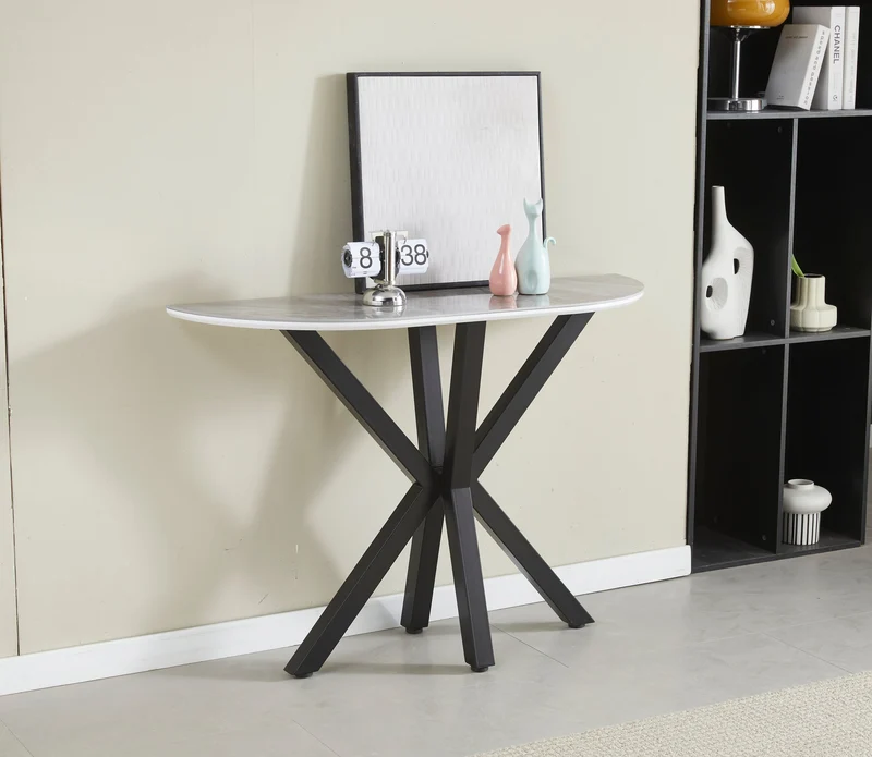 Console Ophélia céramique pied noir 120cm