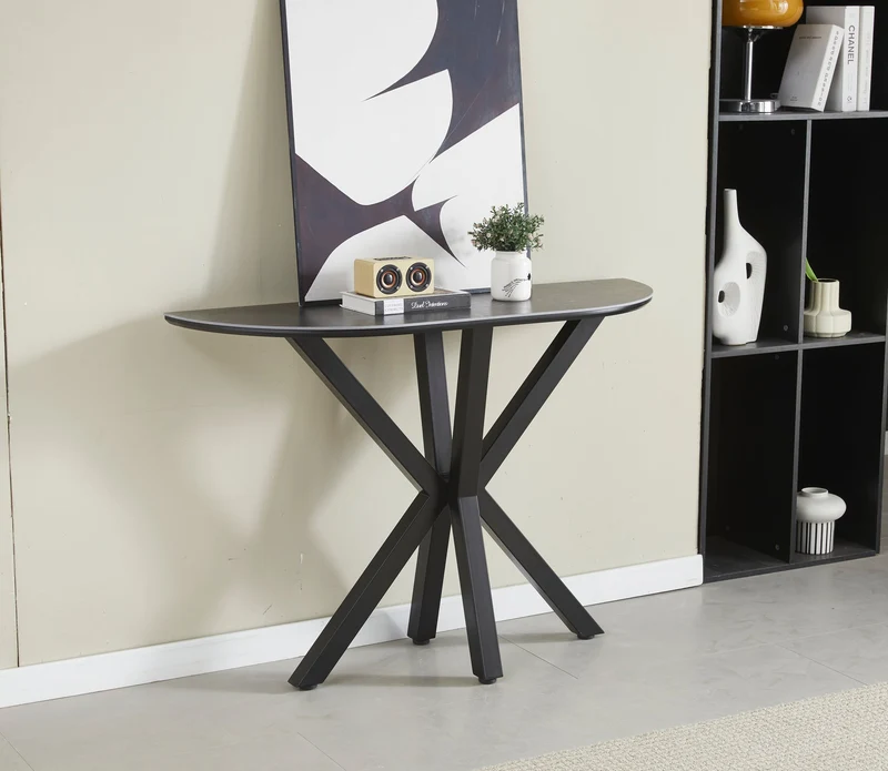 Console Ophélia céramique pied noir 120cm