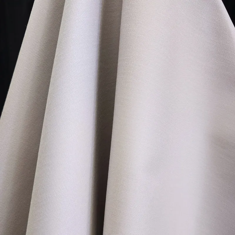 Gabardine de Coton | Beige Pâle | 109 cm | Fin de rouleau