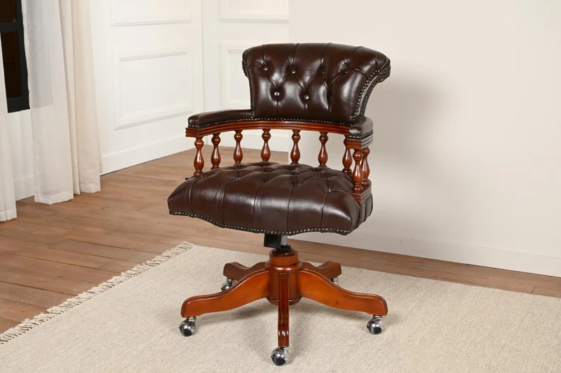Bureaustoel walnut brown