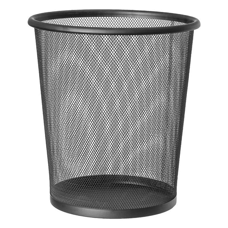 art moon Mesh - Poubelle à Papier 12L, Poubelle de Bureau en Métal Tressé, Corbeille à Papier Design Moderne, Anticorrosion, Antirouille, Couleur Noir