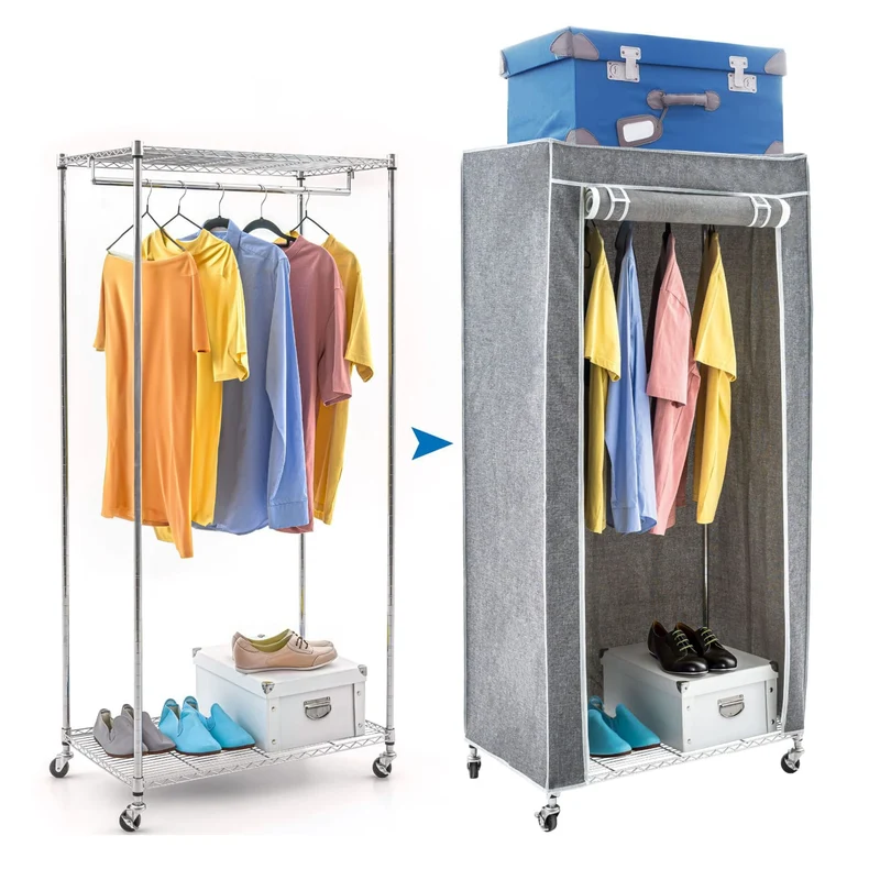 Armoire mobile avec housse grise – art moon Buffalo
