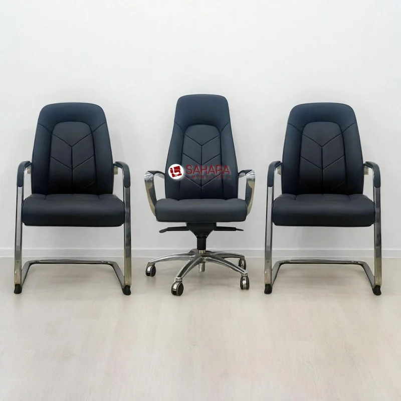 Pack fauteuil de bureau en simili cuir Réf B4359