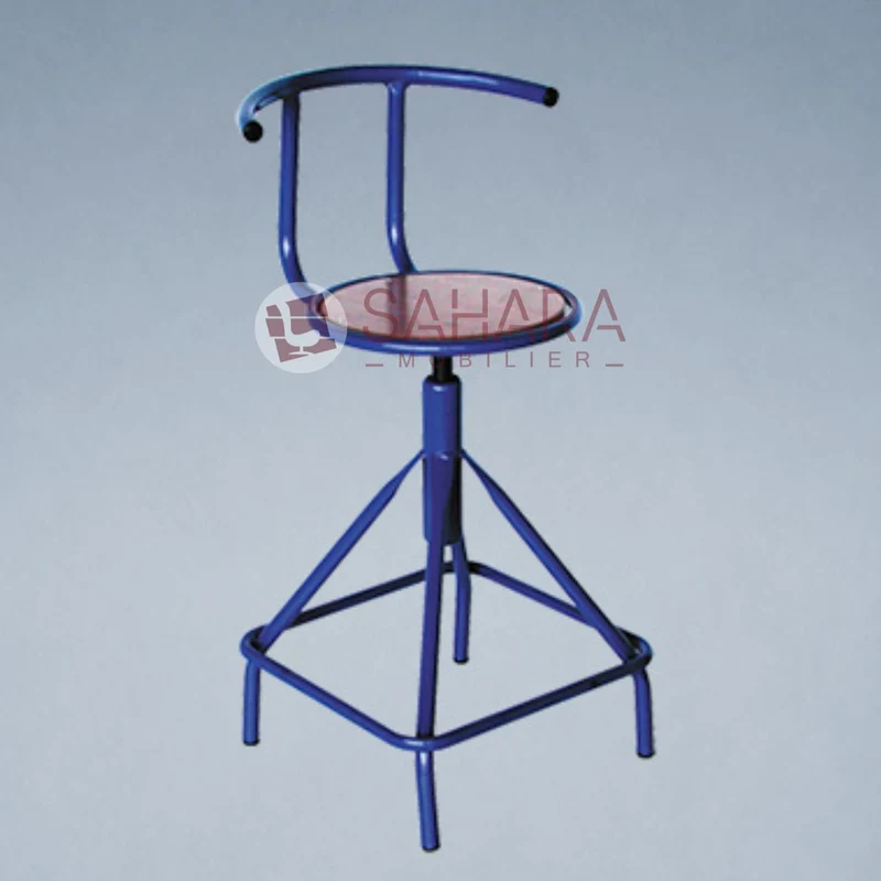 Tabouret scolaire avec dossier Réf C0017