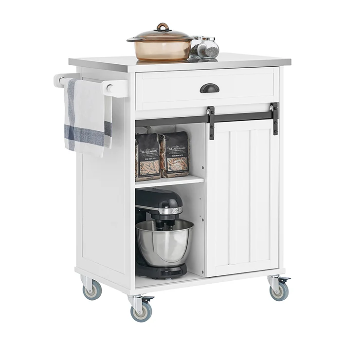 SoBuy FKW121-W Desserte de Cuisine à roulettes Chariot de Service Cuisine 69x46x92 cm