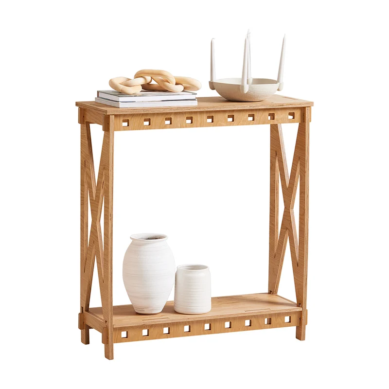 SoBuy HFSB01-N Table Console en Bois, Console Entrée Design, Bouts de Canapé, Table Décorative en Tenons et Mortaises