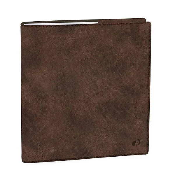 Agenda 2027 QUO VADIS Exécutif - 16 x 16 cm - 1 semaine sur 2 pages - Orientation verticale - Bergame chocolat