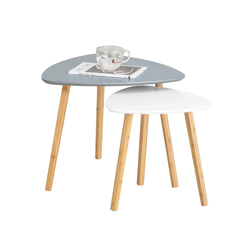 SoBuy FBT74-HG Tables Basses Gigognes Table café Table d'Appoint Table Basse Guéridon, Set de 2