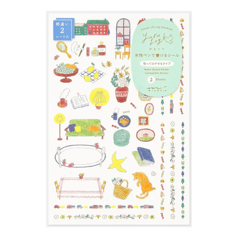 Stickers repositionnables MIDORI Yuru Log - Lifestyle