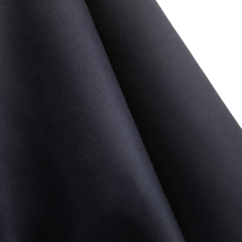 Gabardine de coton | Noir *Veuillez lire la description | 125 cm | FIN DE ROULEAU