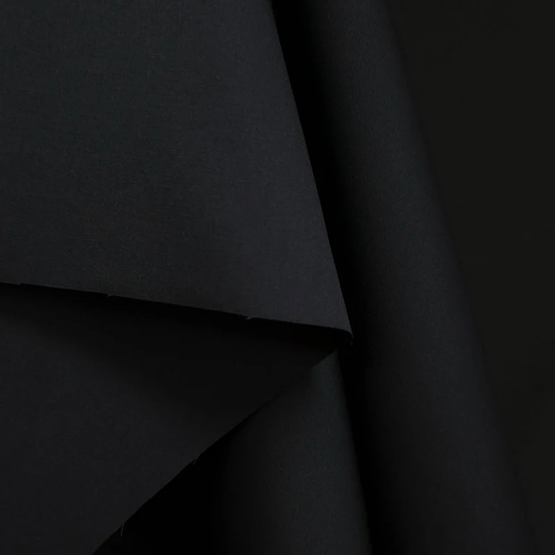 Popeline de coton | 100 % coton | Noir | 50 cm | Fin de rouleau