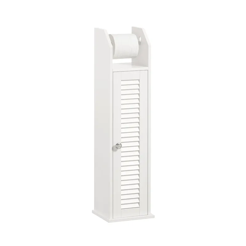 SoBuy BZR49-W Support Papier Toilette Armoire Porte-Papier Toilette Porte Brosse WC