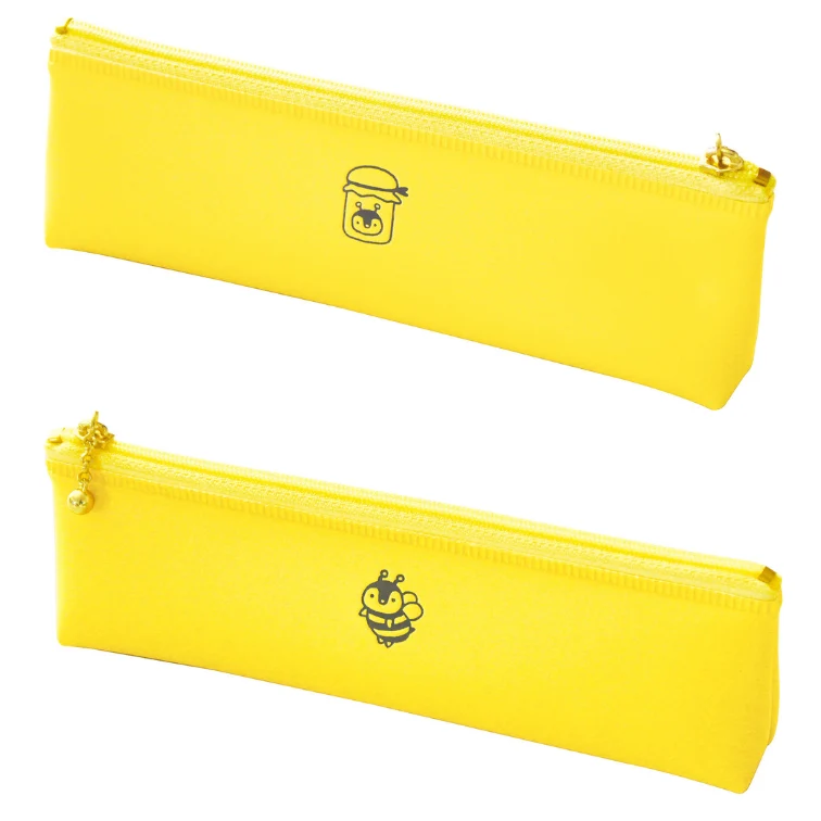 Trousse fine zippée – Motifs dorés - Coloris au choix