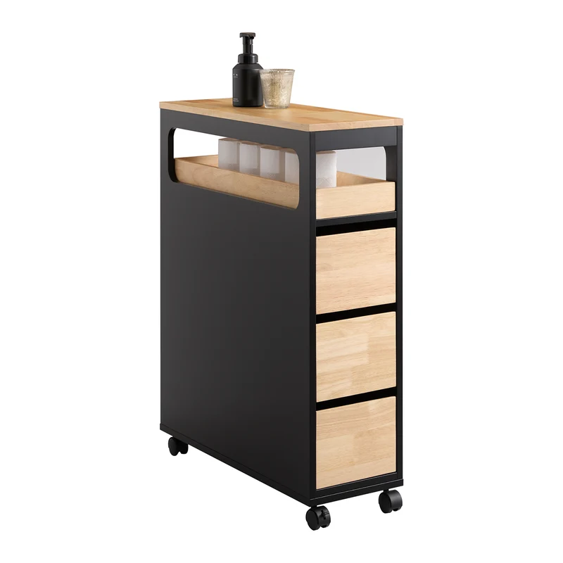 SoBuy BZR54-SCH Armoire de Niche 1 Plateau Amovible et 3 Tiroirs