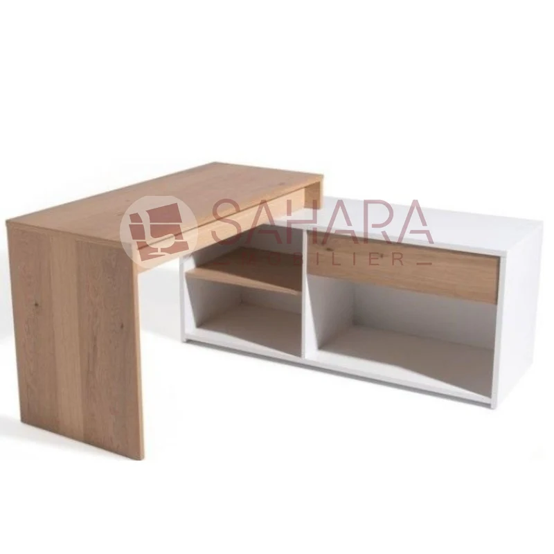 Bureau en Angle avec Retour Intégré Réf C0130