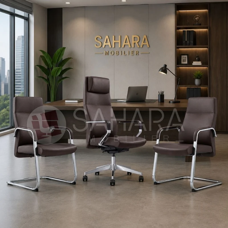 Pack fauteuil en simili cuir C0085