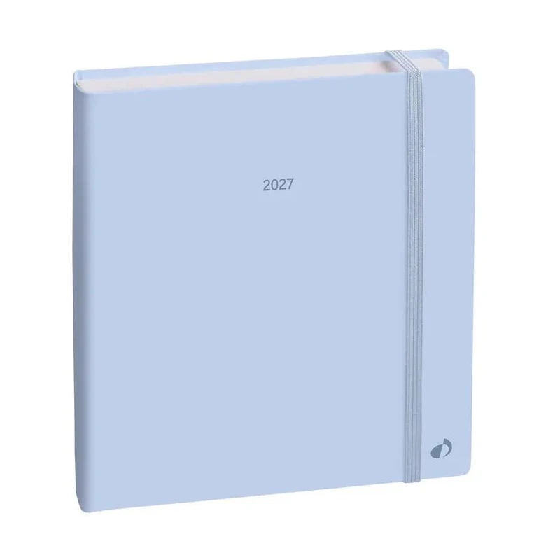 Agenda 2027 QUO VADIS Exécutif Color - 16 x 16 cm - 1 semaine sur 2 pages - Orientation verticale - Pastel bleu clair