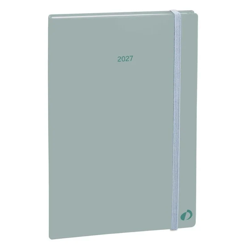 Agenda 2027 QUO VADIS Ministre Color - 16 x 24 cm - 1 semaine sur 2 pages - Orientation verticale - Pastel vert