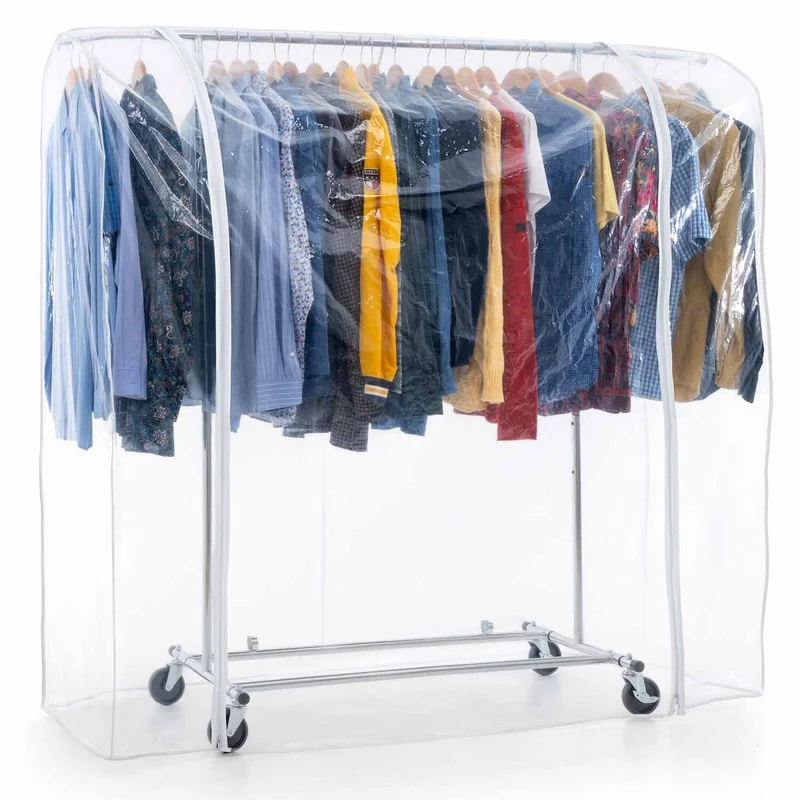Tatkraft Drogo & Big - Set de Produits: Penderie Tissu Solide (1pc) + Housse de Protection (1pc) + Cintres en Velours (50pcs)