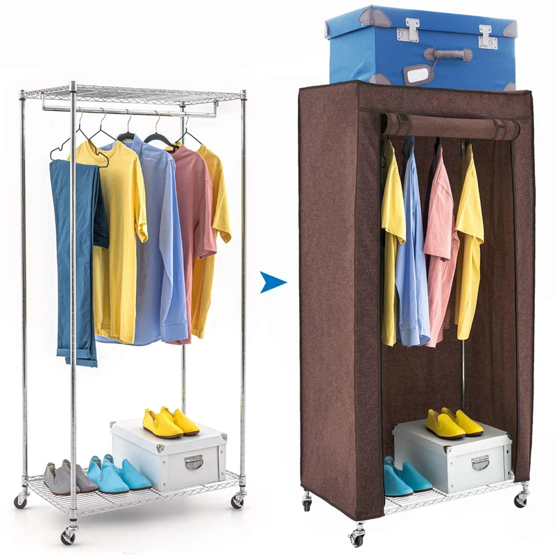 Armoire mobile avec housse brune – art moon Buffalo