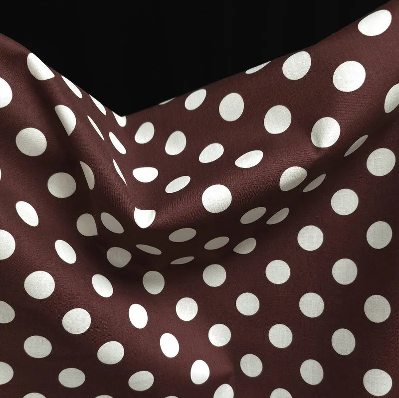 Tissu de coton Medium Dot Riley Blake | Brun