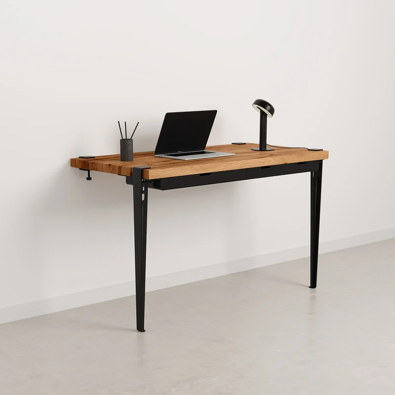 Bureau mural TIPTOE 120x60cm - bois ancien recyclé