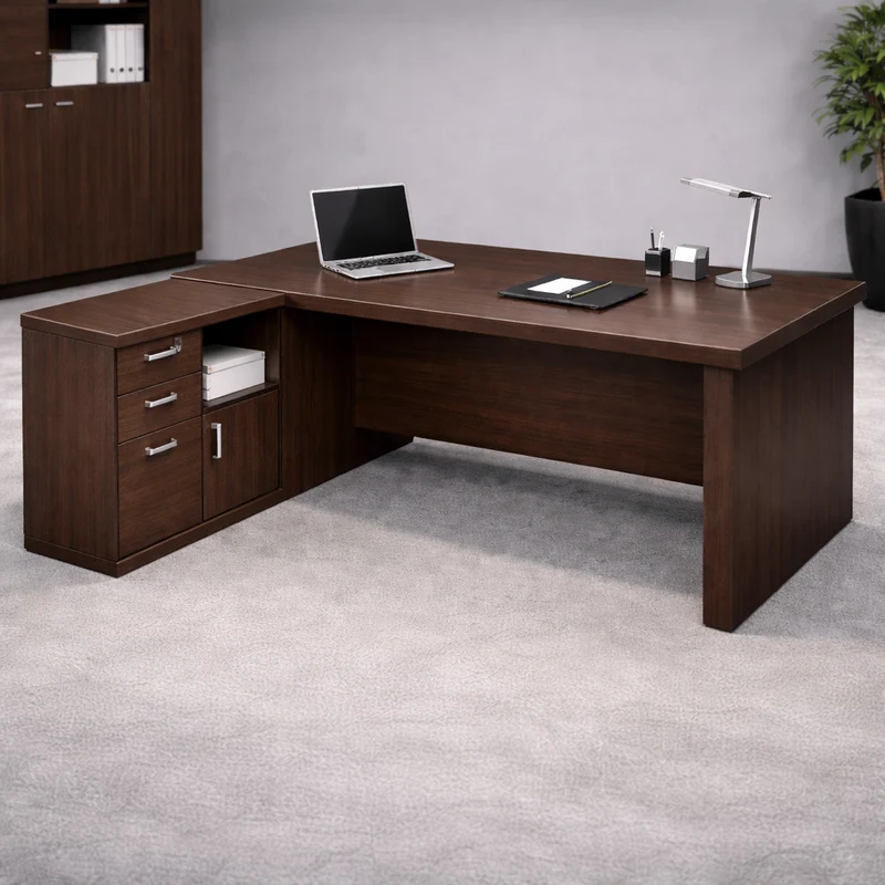 Bureau de direction avec retour Réf C0755