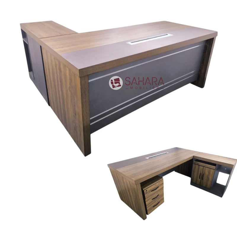 Bureau de direction avec caisson et retour Réf C0584